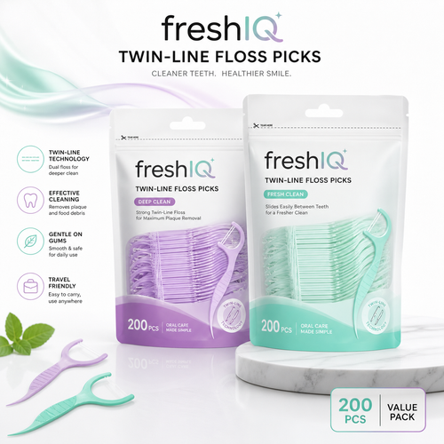 Twin-Line Floss Picks — 200 pcs